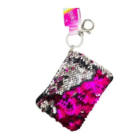 3-Pack Sequin Purse Keychain – Color-Changing Flip Sequins – 4.5 x 3.25” – Assorted Styles