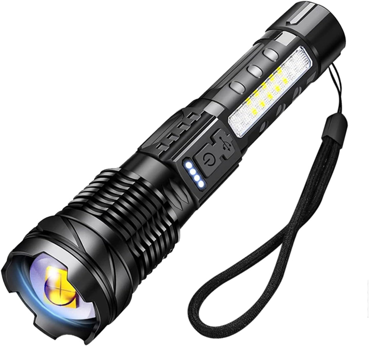 A76 Rechargeable Flashlight 20000 Lumens – Ultra Bright LED with 7 Mode
