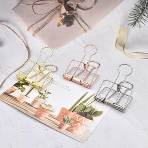 30pk Gold Large Binder Clips – 30mm Metal Paper Clamps for Office, School & Crafts