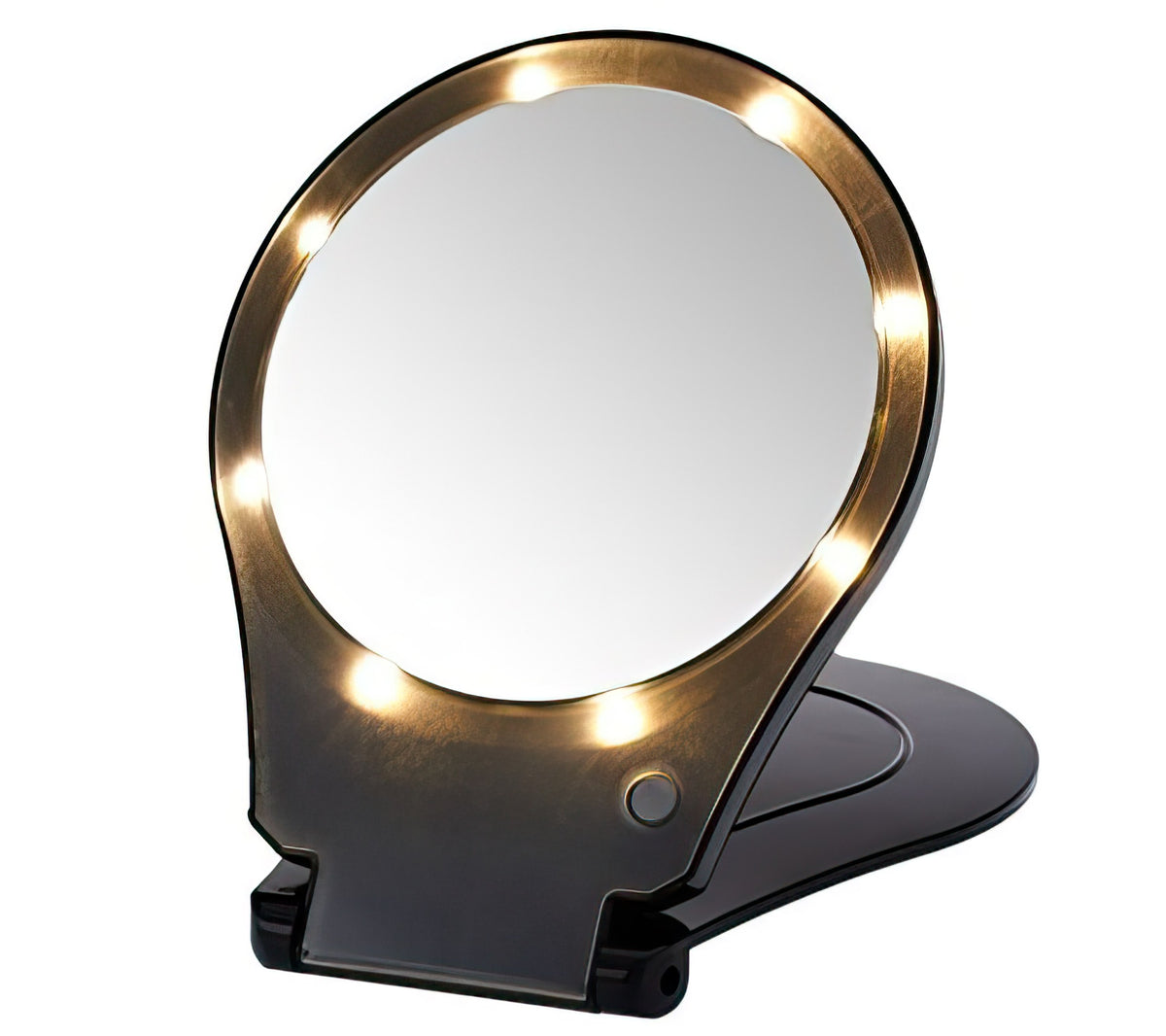 Floxite 5x Magnifying Lighted Travel Mirror – 4.5" Compact