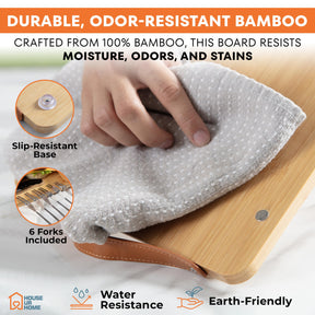 Bamboo Charcuterie Gift Set with Removable Magnetic Trays