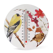 Colorful Bird & Flower Outdoor Thermometer - Charming Window Decor