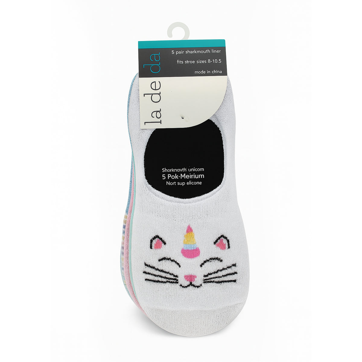 5pk LaDeDa No Show Socks for Women – Lightweight Non-Slip Fit