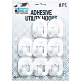 Smart Value Wall Hooks – 12pc Clear Adhesive Set