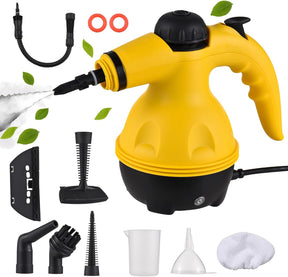 Handheld Pressurized Steam Cleaner – 1200W High Temp – 10 Accessories