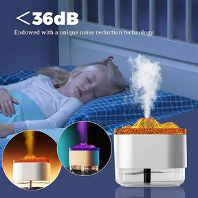 Volcano Flame Essential Oil Diffuser & Humidifier – Aromatherapy with Light