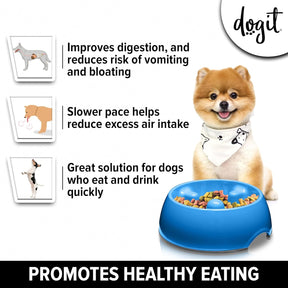 Dogit Go Slow Anti-Gulping Dog Bowl – For XS Dogs