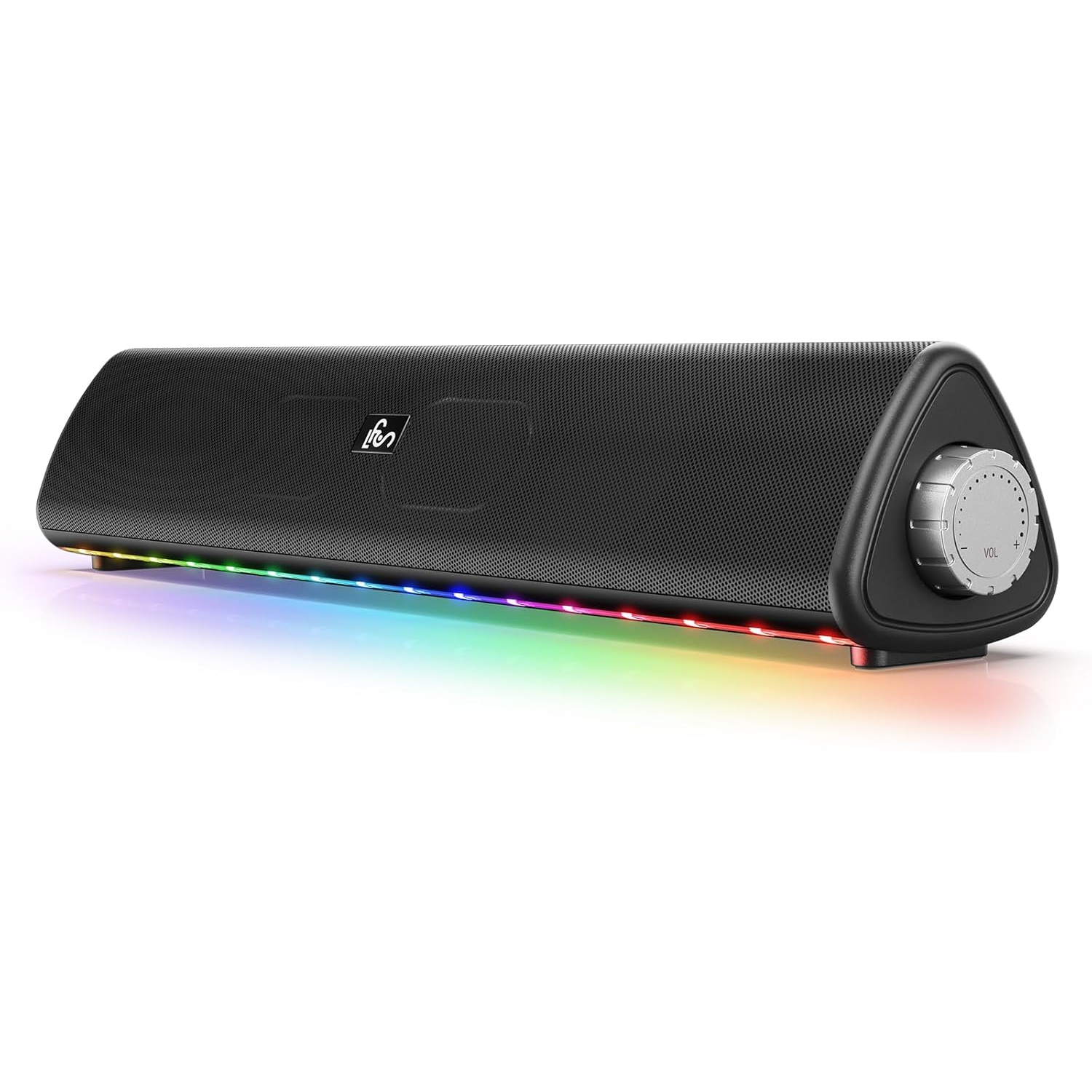 Bluetooth Computer Speaker – 20W Hi-Fi Soundbar with RGB Lights, AUX/B