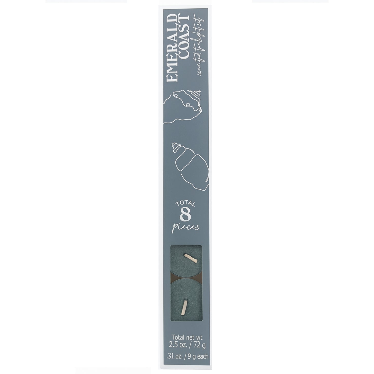 8pk Scented Tea Light Candles – Natural Oils, Choose Scent