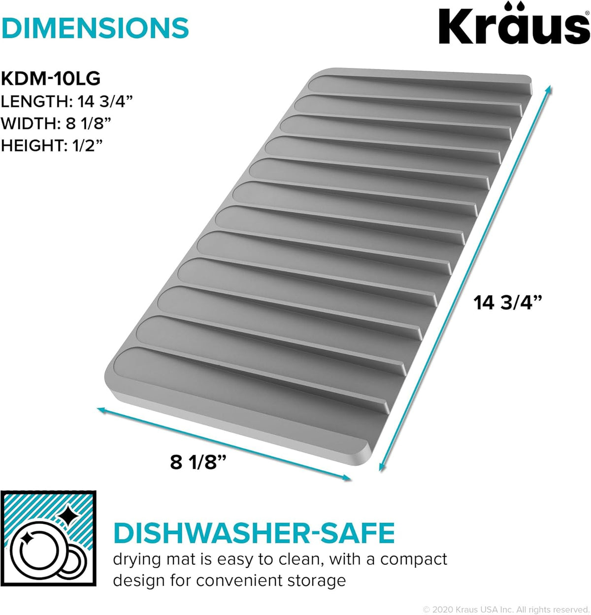 Silicone Drying Mat – Self-Draining, Heat-Safe, Non-Slip, Multi-Purpose
