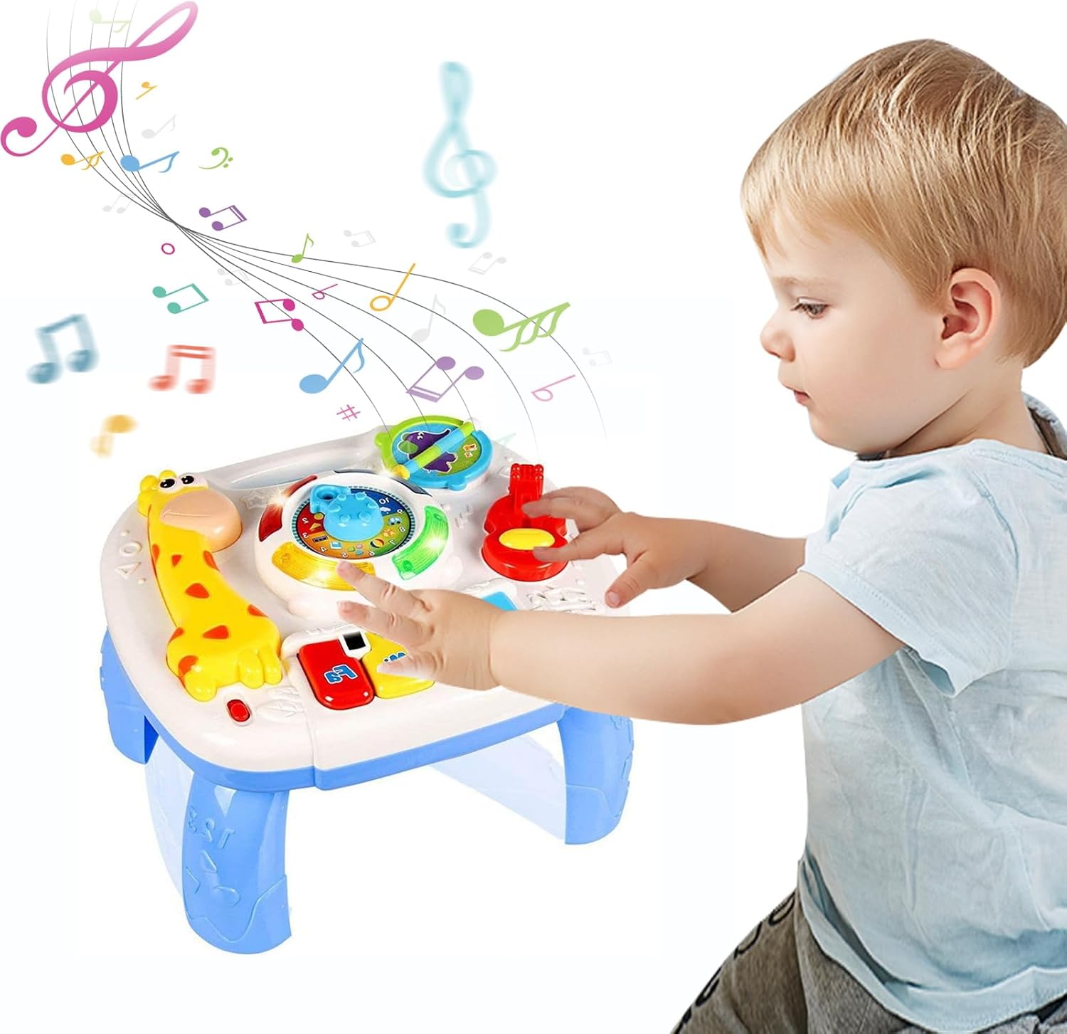 Musical Learning Table – Turn-Knob Sound Toy with Cute Animals