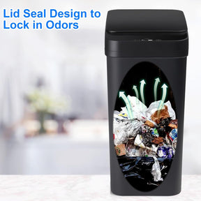 2pk Automatic Touchless Trash Can – 2.2 Gallon Motionless Bin with Lid