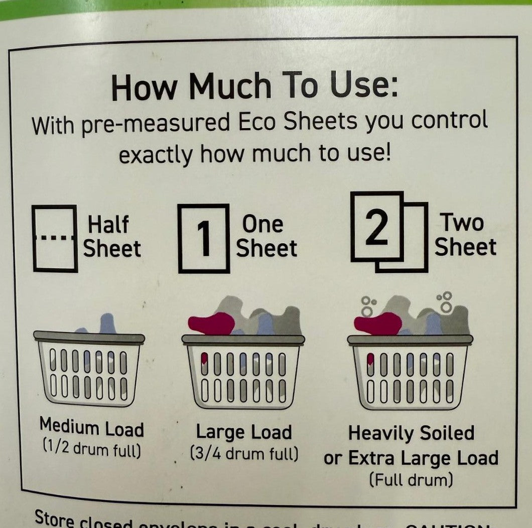 Flowearth Laundry Detergent Sheets – Fresh Scent, 30 Sheets (Up to 60 Loads)