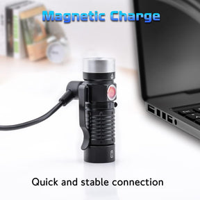 EDC Magnetic Rechargeable Tacticle Flashlight – 500 Lumens, Firearm Compatible