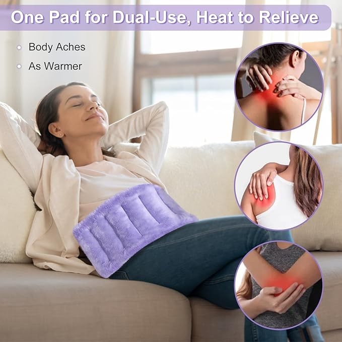 SuzziPad 7" x 16" Microwave Heating Pad – Flaxseed, Millet & Clay Beads
