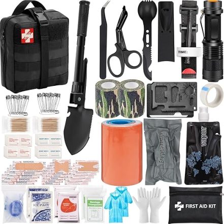 145-Piece Emergency Survival & First Aid Kit – Compact Outdoor Trauma