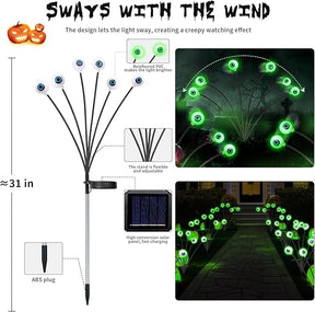 Scary Eyeballs Solar Pathway Lights – Waterproof with Flashing Modes
