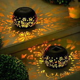 Solar Table Lantern – Waterproof with Flickering Flame & 7-Color Light Modes