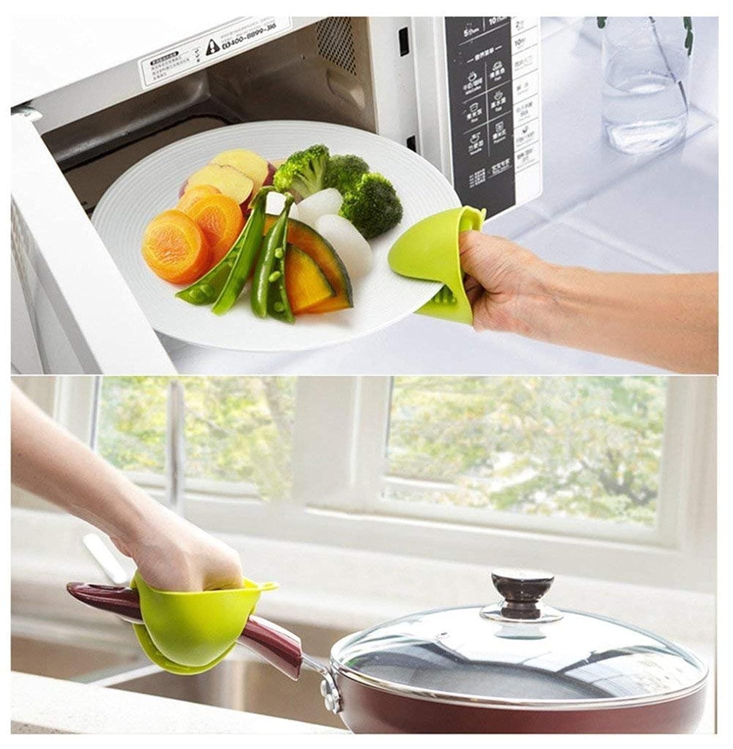 2pk Silicone Oven Mini Mitts – Heat Resistant Pinch Grip Gloves