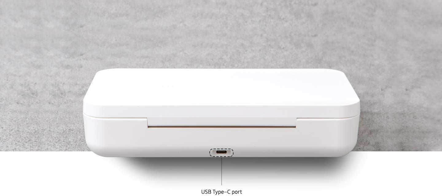 Samsung Qi Wireless Charger & UV Sanitizer – Fast Wireless Charging & 99% Germ Removal