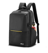 Lugarts Travel Laptop Backpack – Slim Waterproof Black Bag with Double Laptop Compartments