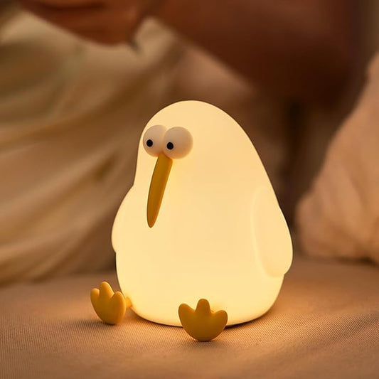 Squishy Kiwi Bird Bedside Lamp – Rechargeable & Dimmable Night Light