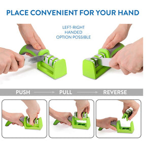 Worker Wonder SHARP Professional Knife Sharpener – Non-Slip Base – 3-Stage System