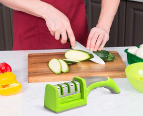 Worker Wonder SHARP Professional Knife Sharpener – Non-Slip Base – 3-Stage System