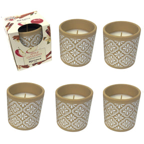 6pk Regina Scented Candle – 4.6 oz Terracotta Jar – Multiple Fragrances