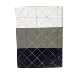 Tri Color Patchwork - Regal Hill Genuine Leather & Suede Lined Journal – Narrow Rule Notebook – 6″ x 8"
