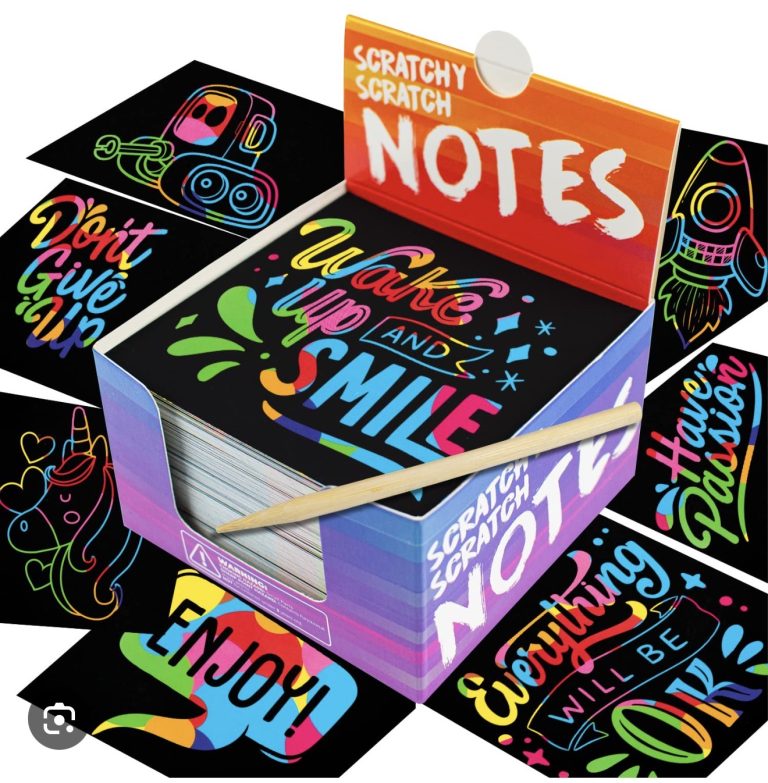 150 Rainbow Scratch Art Mini Notes β Colorful Scratch Paper for Kids