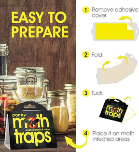 12pk Pantry Moth Traps – Safe, Non-Toxic Closet & Pantry Pest Killer