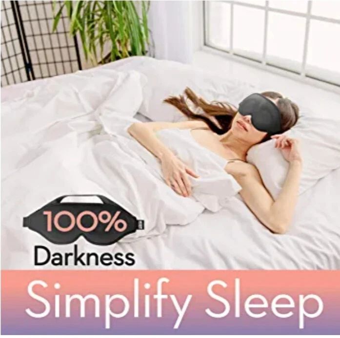Simplify Sleep 100% Darkness Sleep Mask – Total Blackout Comfort by Freedom Goods