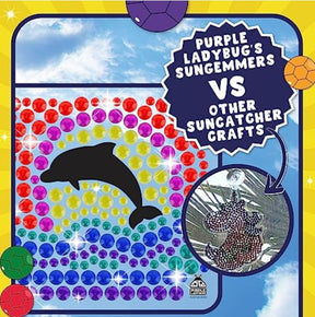 Purple Ladybug SunGemmers Window Art Kit – Mermaid, Dolphin & Turtle Designs