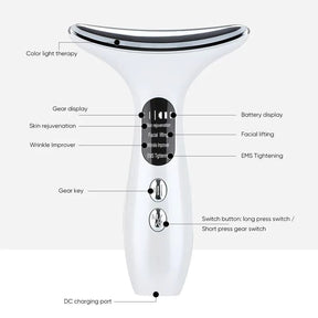 4-in-1 Anti-Aging Face & Neck Massager + 50ml Essence Gel
