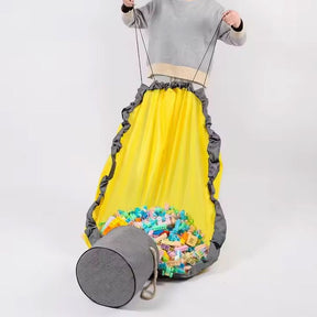 2-in-1 Toy Storage Bag & Play Mat - Quick Clean-Up Organizer