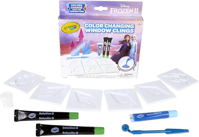 Crayola Frozen 2 Color Changing Window Clings Kit - Crafty Fun Decor!