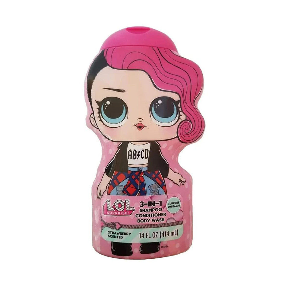 L.O.L. Surprise! 3-in-1 Shampoo, Conditioner & Body Wash – Strawberry Scent – 14 fl. oz.
