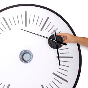 Kikkerland Pop-Up Wall Clock – 32″ Foldable Fabric Wall Clock