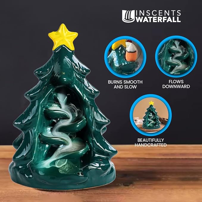 Inscents Christmas Tree – Ceramic Backflow Holiday Incense Holder