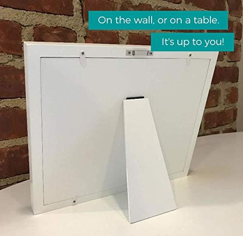 Baby Mushroom Farmhouse Hand & Footprint Keepsake Frame Kit – Rustic 9" x 11" Distressed Wood