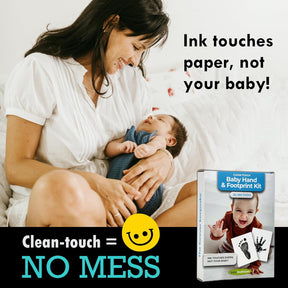 Ultimate Baby Ink Hand & Footprint Kit – 2-Pack Inkless Pad Stamp with Frame & Stencil