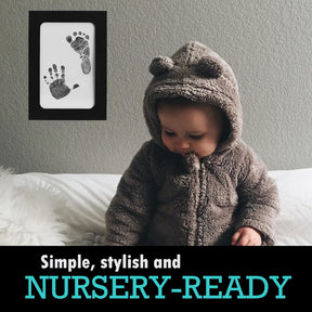 Ultimate Baby Ink Hand & Footprint Kit – 2-Pack Inkless Pad Stamp with Frame & Stencil