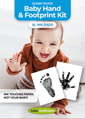 Ultimate Baby Ink Hand & Footprint Kit – 2-Pack Inkless Pad Stamp with Frame & Stencil