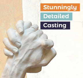 DIY Hand Casting Kit (Large) – Couples Holding Hands Plaster Mold with Reusable Bucket