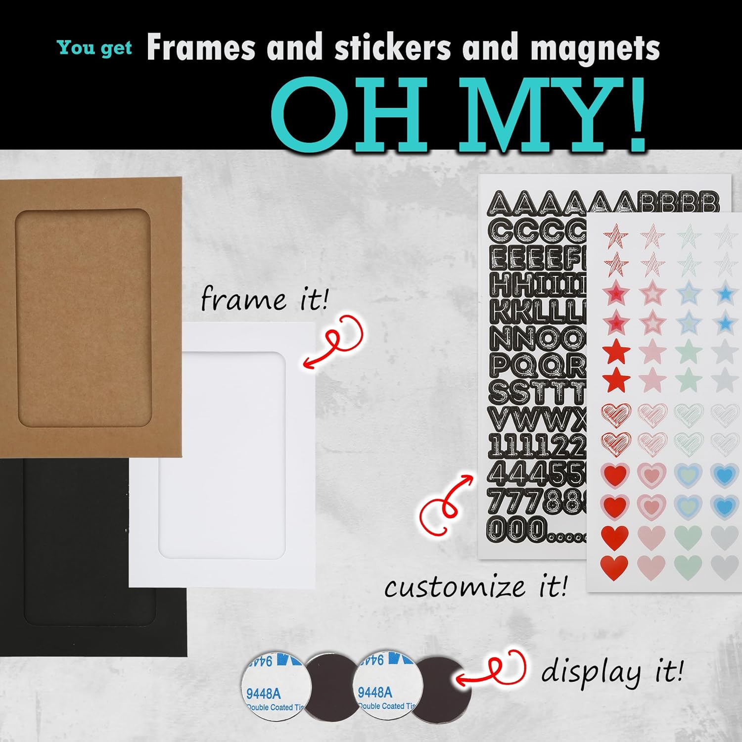 Large Inkless Pet Paw Print Kit – Clean-Touch Ink Pads for Dogs & Cats with Frames by Baby Mushroom