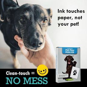 Large Inkless Pet Paw Print Kit – Clean-Touch Ink Pads for Dogs & Cats with Frames by Baby Mushroom