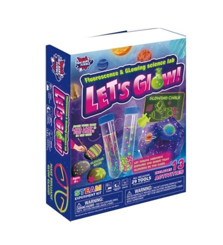 Fluorescence & Glowing Science Lab – Glow-in-the-Dark STEM Experiment Kit for Kids