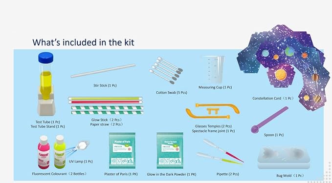Fluorescence & Glowing Science Lab – Glow-in-the-Dark STEM Experiment Kit for Kids