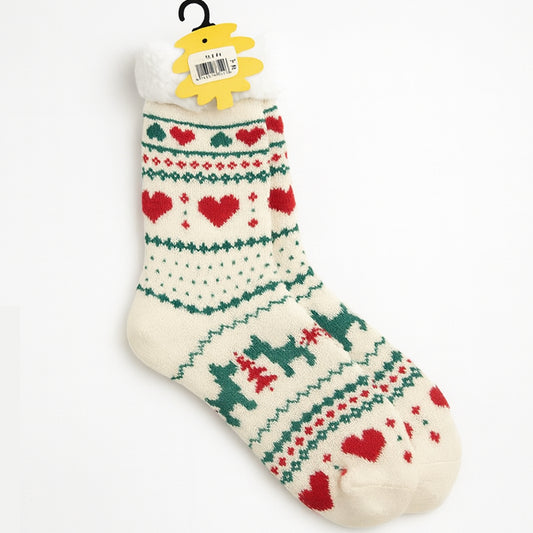 Oooh Geez Women’s Grippers Slipper Socks – Cozy Sherpa-Lined Winter Socks